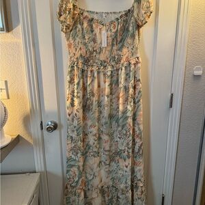 Baltic Born Maxi Dress pink and green